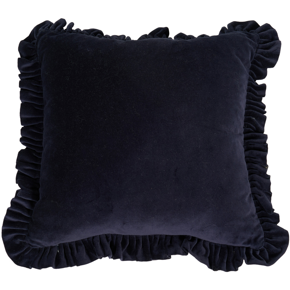 Raphael Ruffled Edge Cushion Navy Image 5