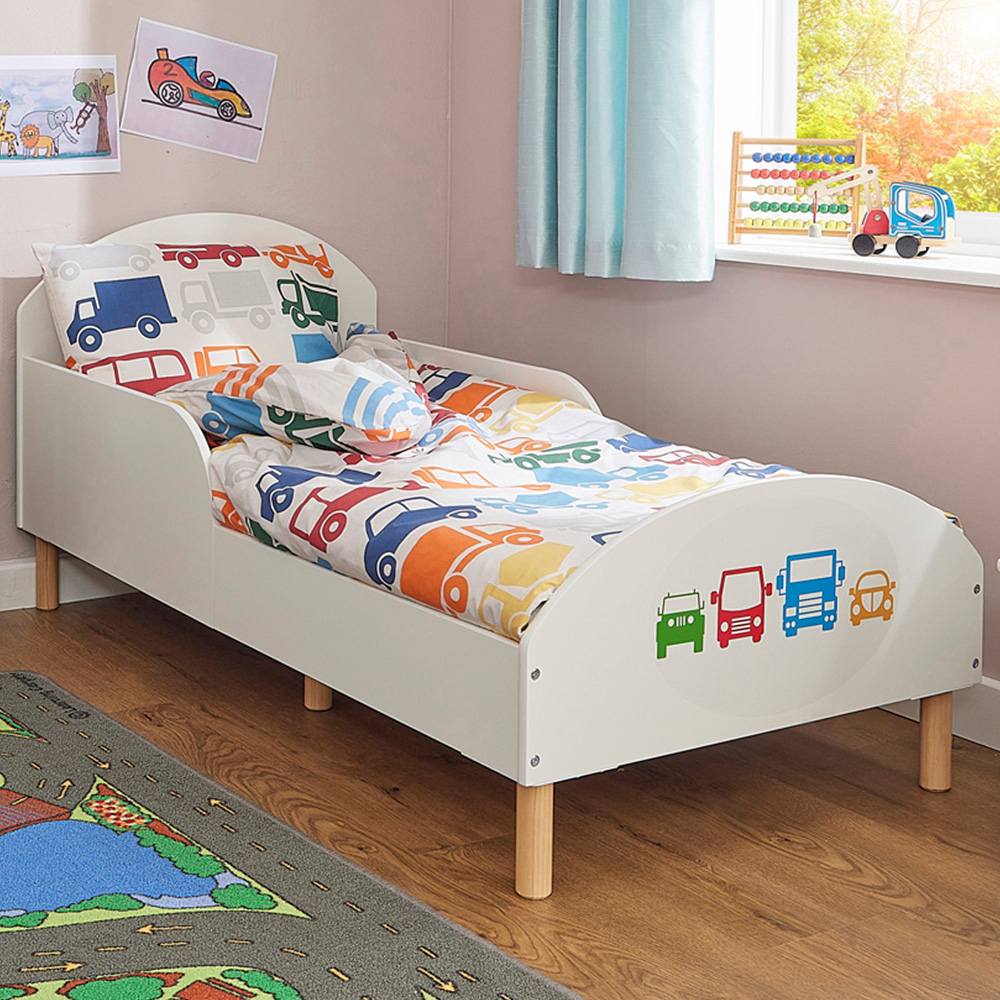 Liberty House Toys White Transport Kids Toddler Bed Image 1