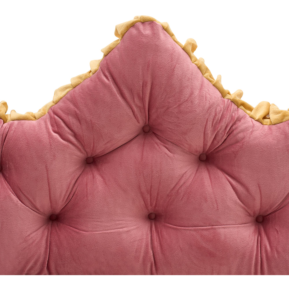 Living and Home Dusty Rose and Mustard Button Tufted Crown Headboard Pillow 50 x 90cm Image 6