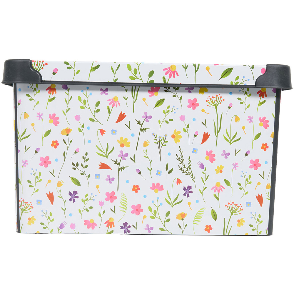 Wildflower Printed Storage Box White Image 3