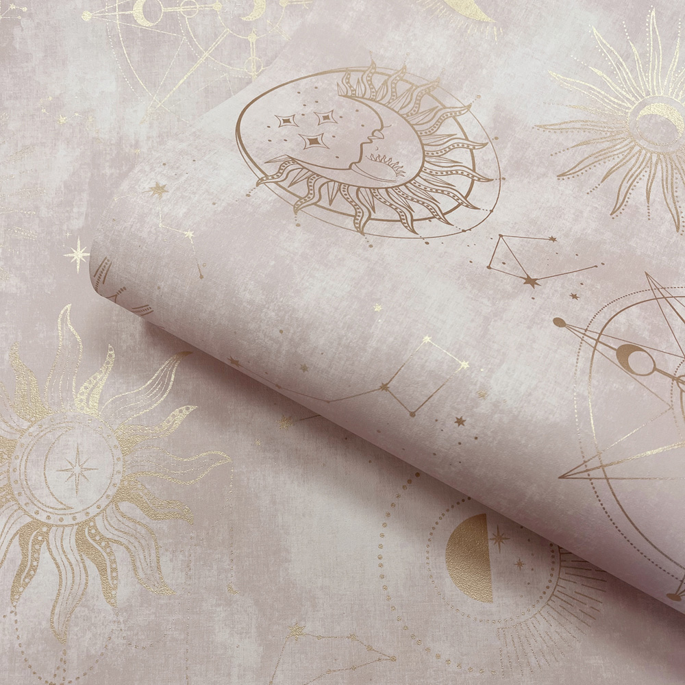 Holden Decor Cosmic Pink and Gold Wallpaper Image 2