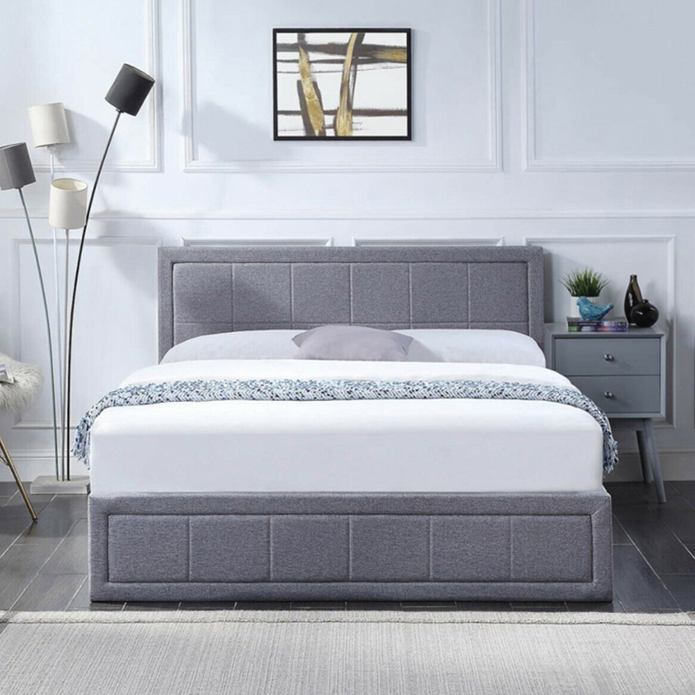 Portland King Size Ottoman Upholstered Bed Frame with Storage Image 8