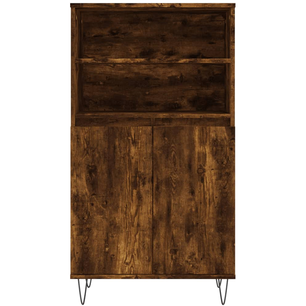 vidaXL 2 Door 2 Shelf Smoked Oak Highboard Image 6