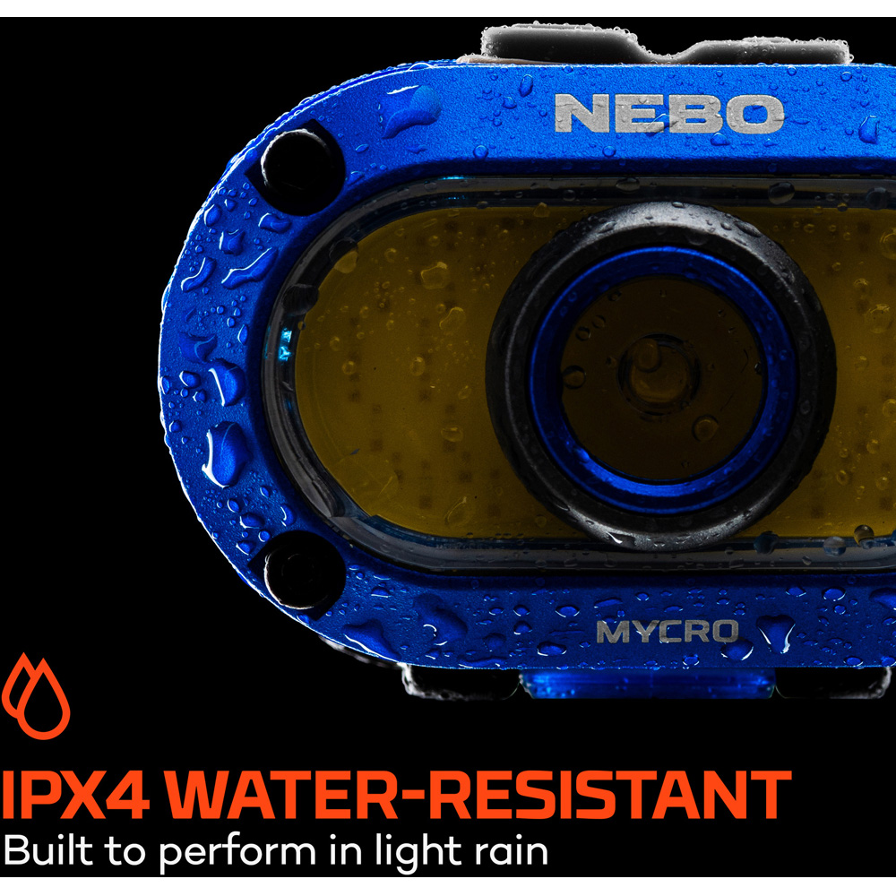 Nebo Mycro 550+ 2-in-1 550 Lumens Blue Rechargeable Detachable Headlamp and Cap Light Image 6