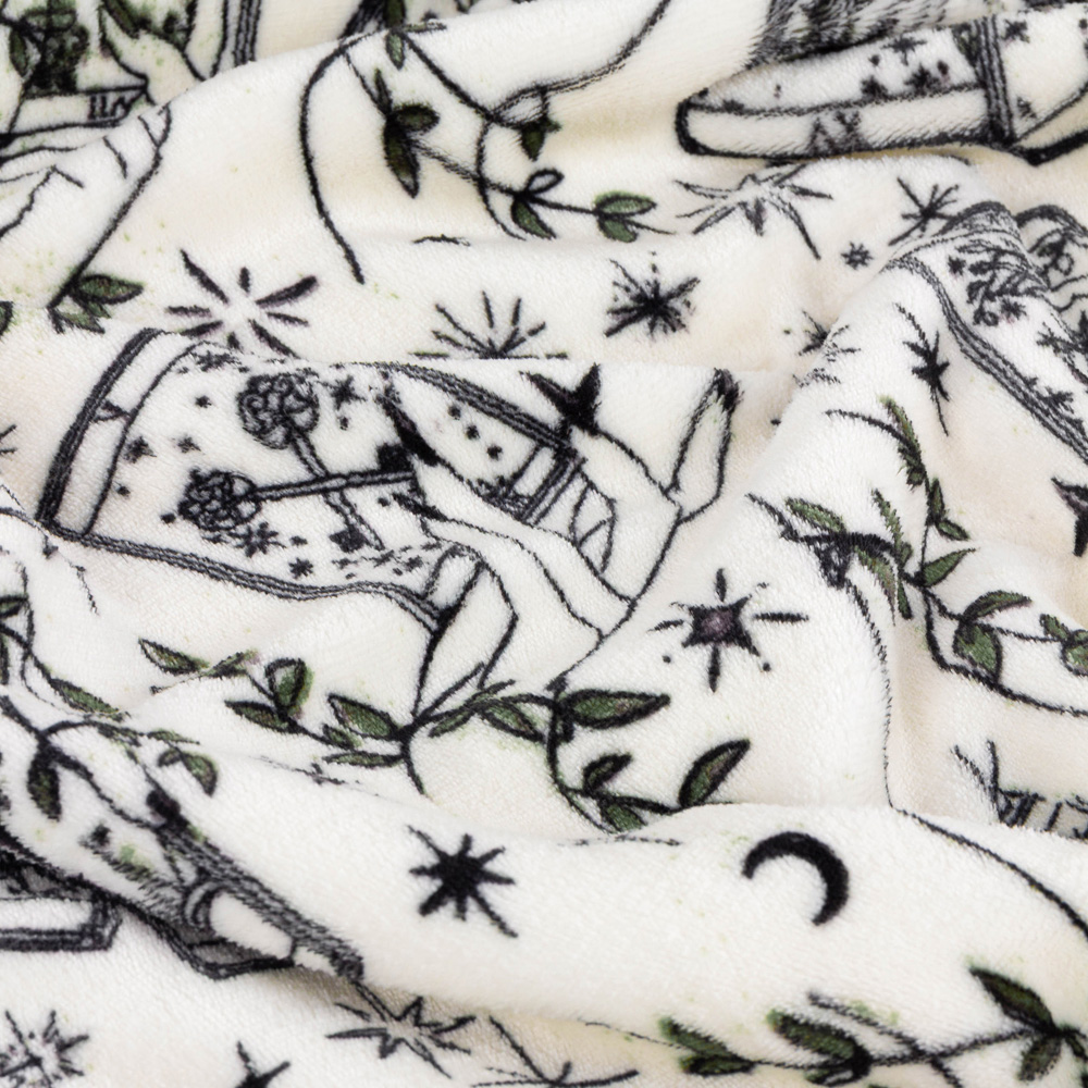 Furn Celestial Stories Printed Green Sherpa Fleece Throw 130 x 180cm Image 5
