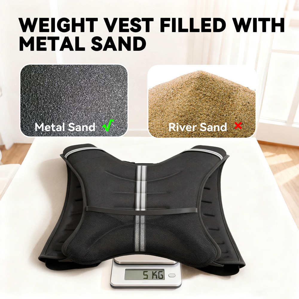 HOMCOM 5kg Adjustable Weighted Vest with Pocket and Reflective Strips Image 5