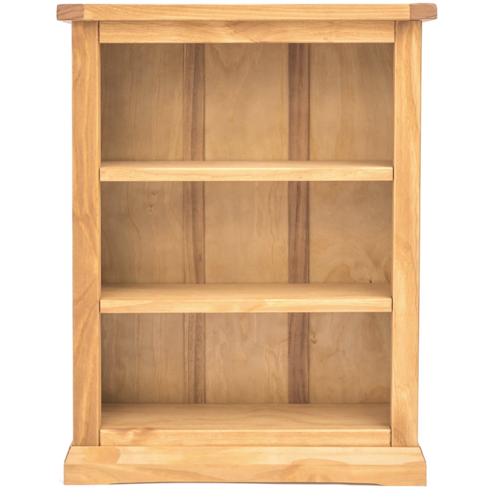 Lucca 3 Shelf Antique Waxed Bookcase Image 2