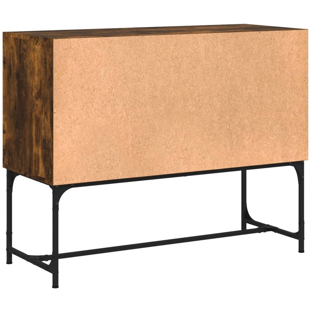 vidaXL 2 Door 2 Shelf Smoked Oak Sideboard Image 7