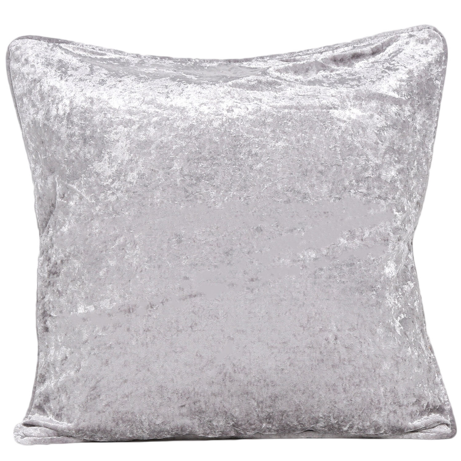 Divante Silver Crushed Velvet Cushion 45 x 45cm Image