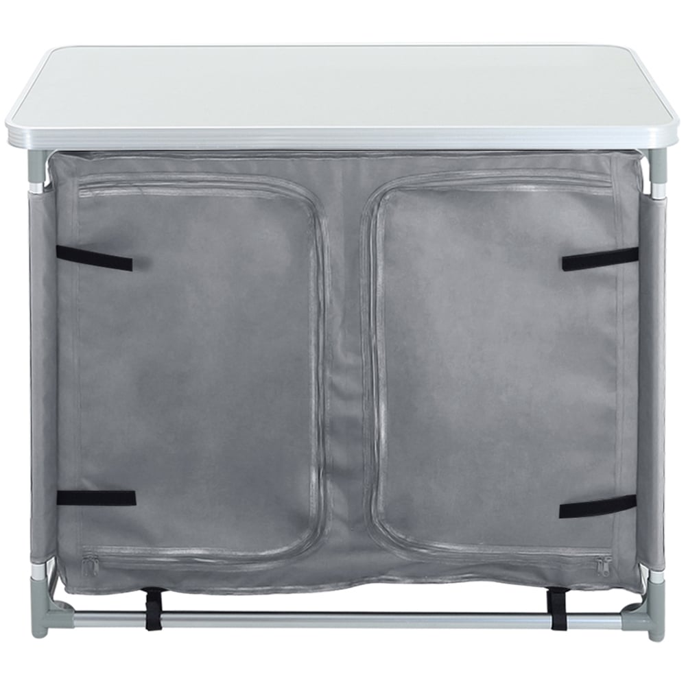 Living and Home Portable Grey Camping Kitchen Cabinet Image 5