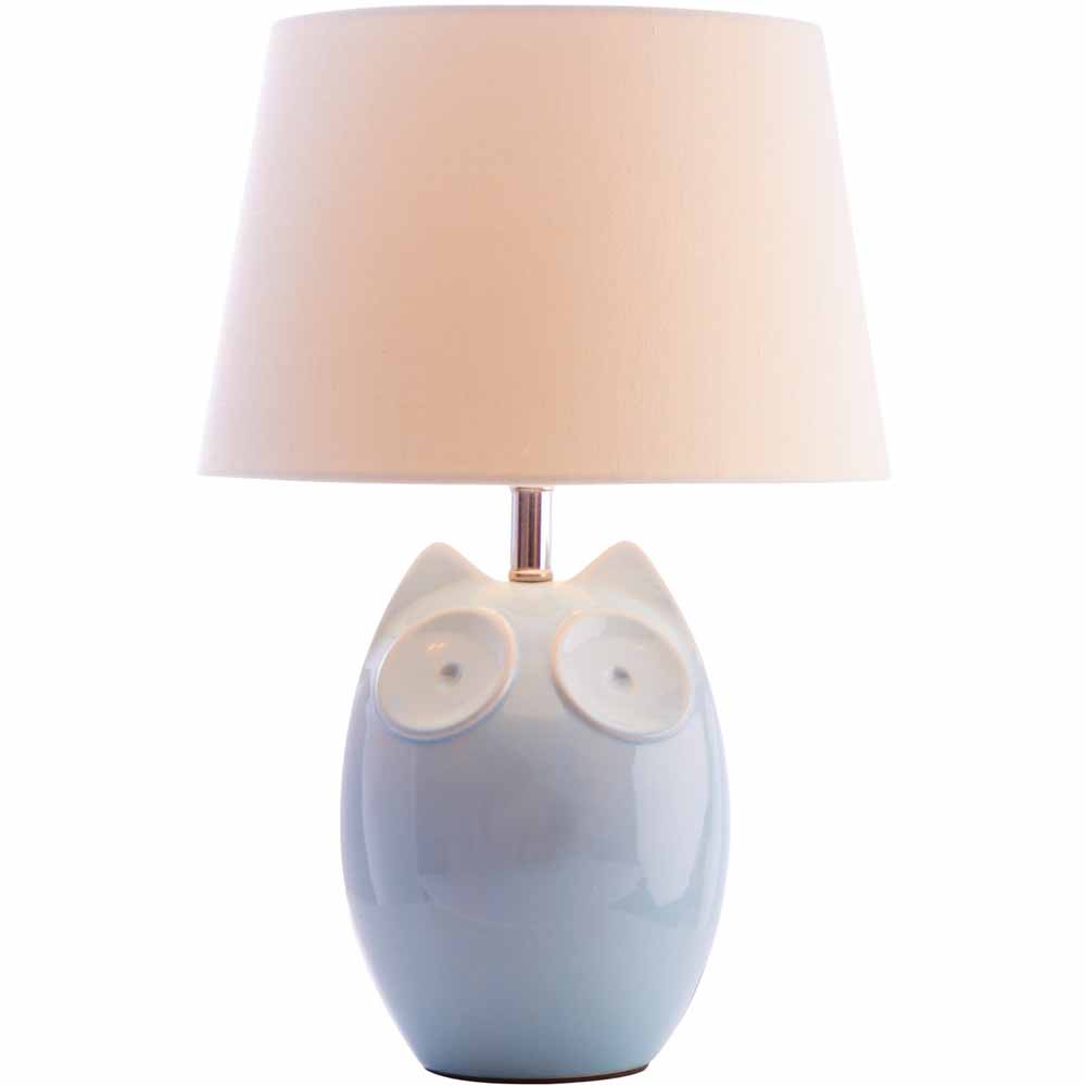 Lighting & Interiors Hoot Blue Table Lamp Image 1