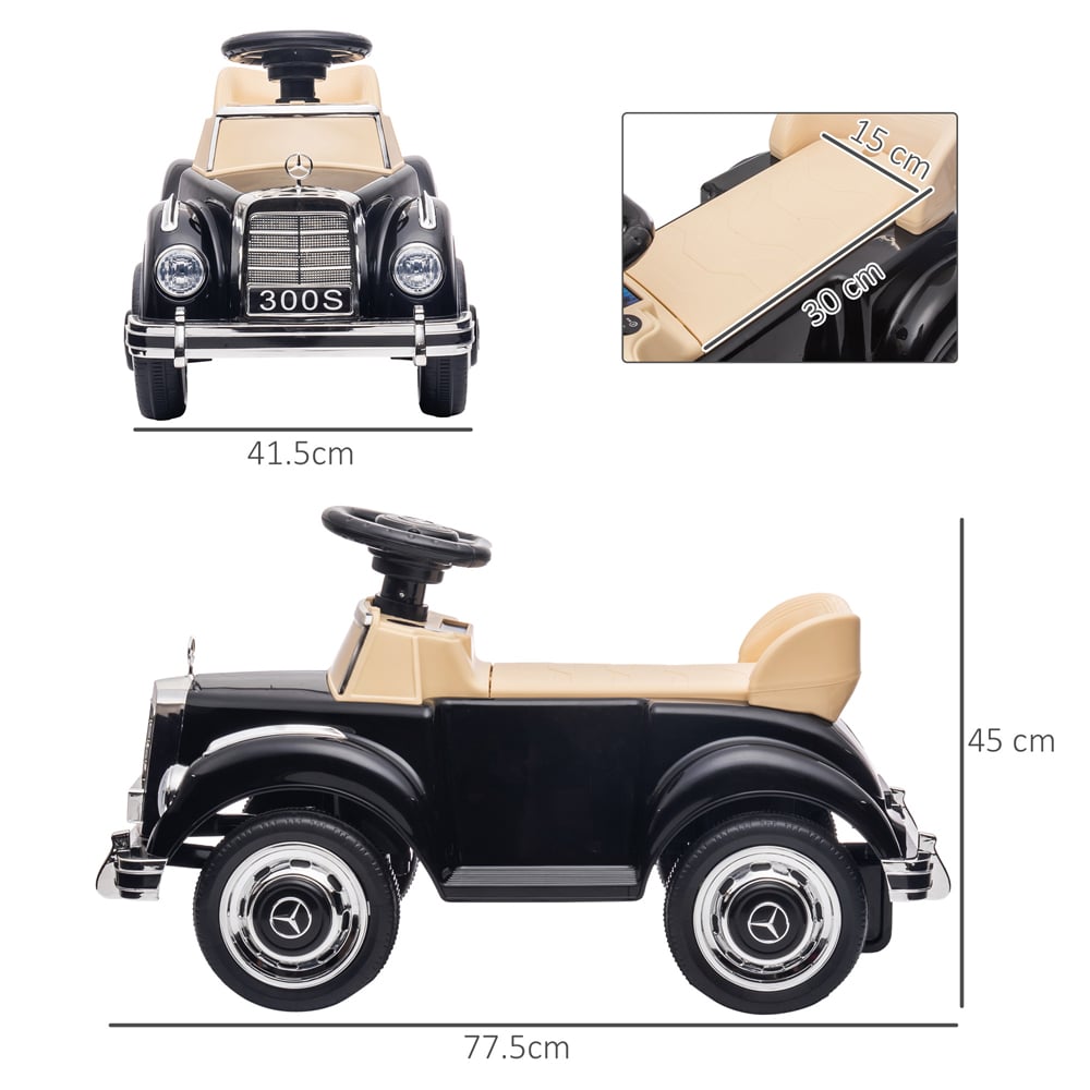 Tommy Toys Cream Licensed Mercedes Benz Foot to Floor Ride On Car Image 8