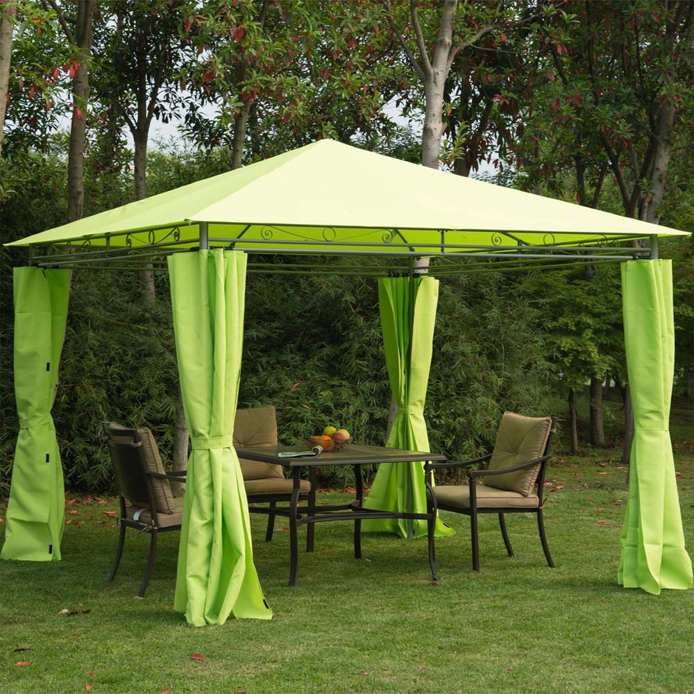 Outsunny 3 x 3m Green Marquee Gazebo with Sides Image 1