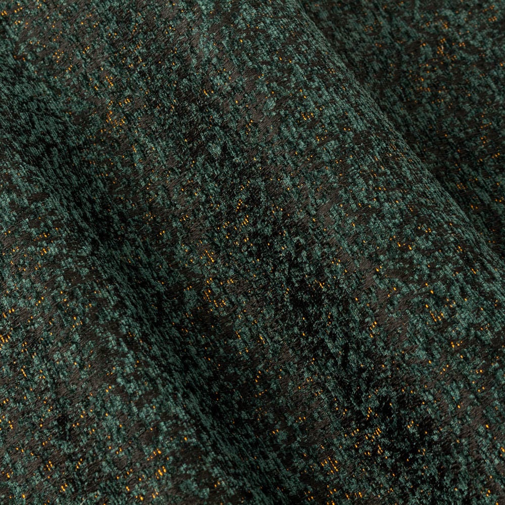Paoletti Galaxy Emerald Chenille Eyelet Curtain 168 x 137cm Image 5