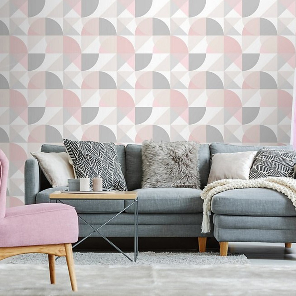 Superfresco Easy Graphic Pink Wallpaper Image 2