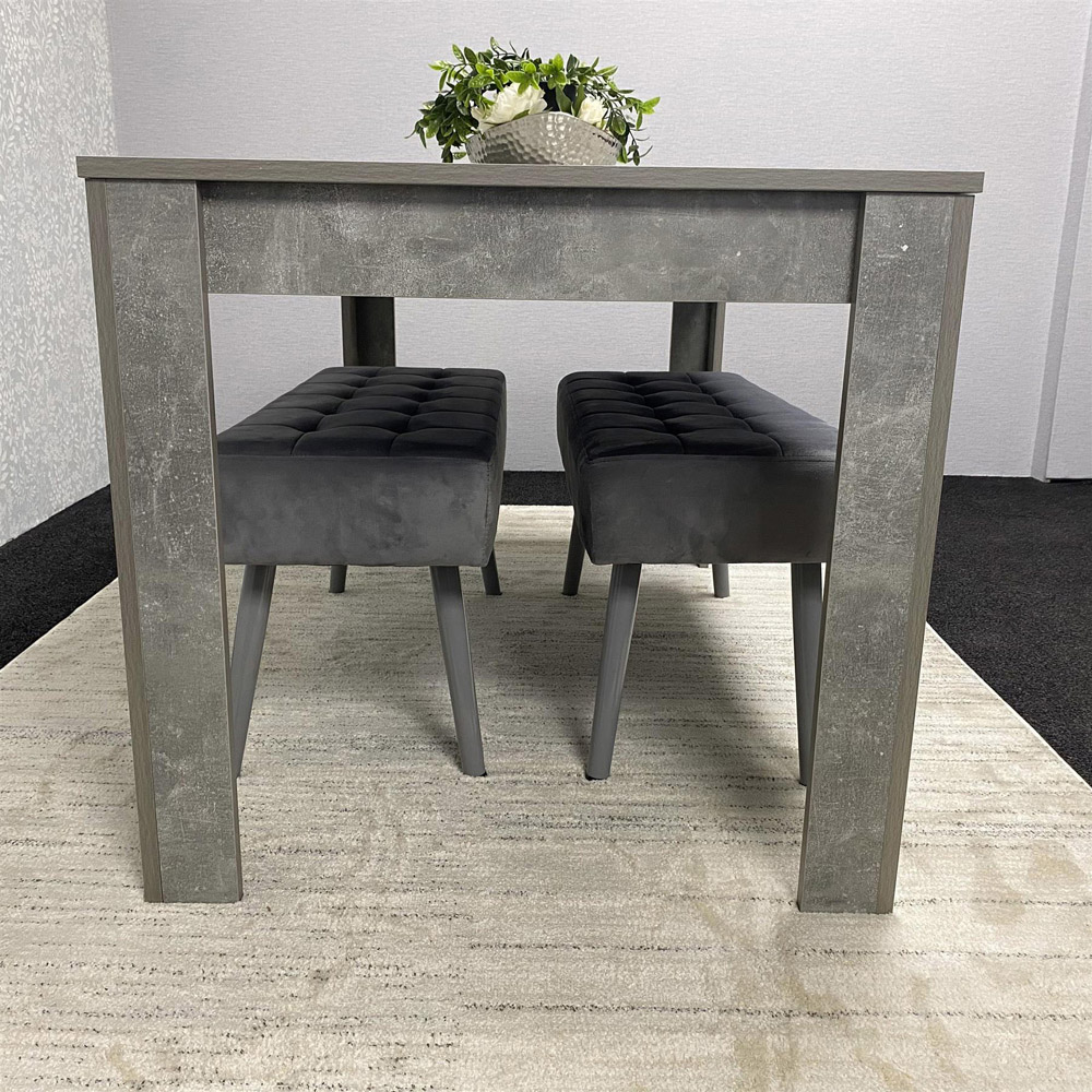 Kosy Koala 4 Seater Stone Dining Set Grey Image 7