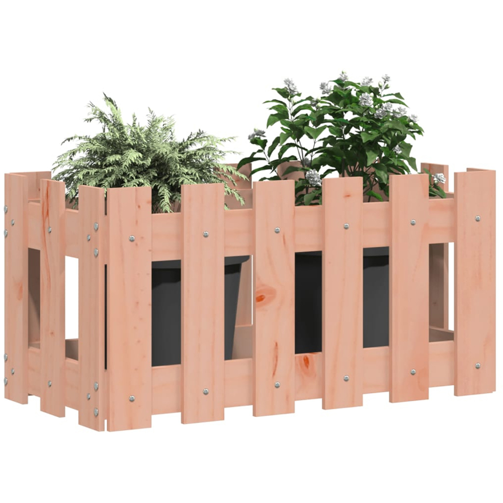 vidaXL Natural Douglas Wood Garden Planter 30 x 30 x 60cm Image 2