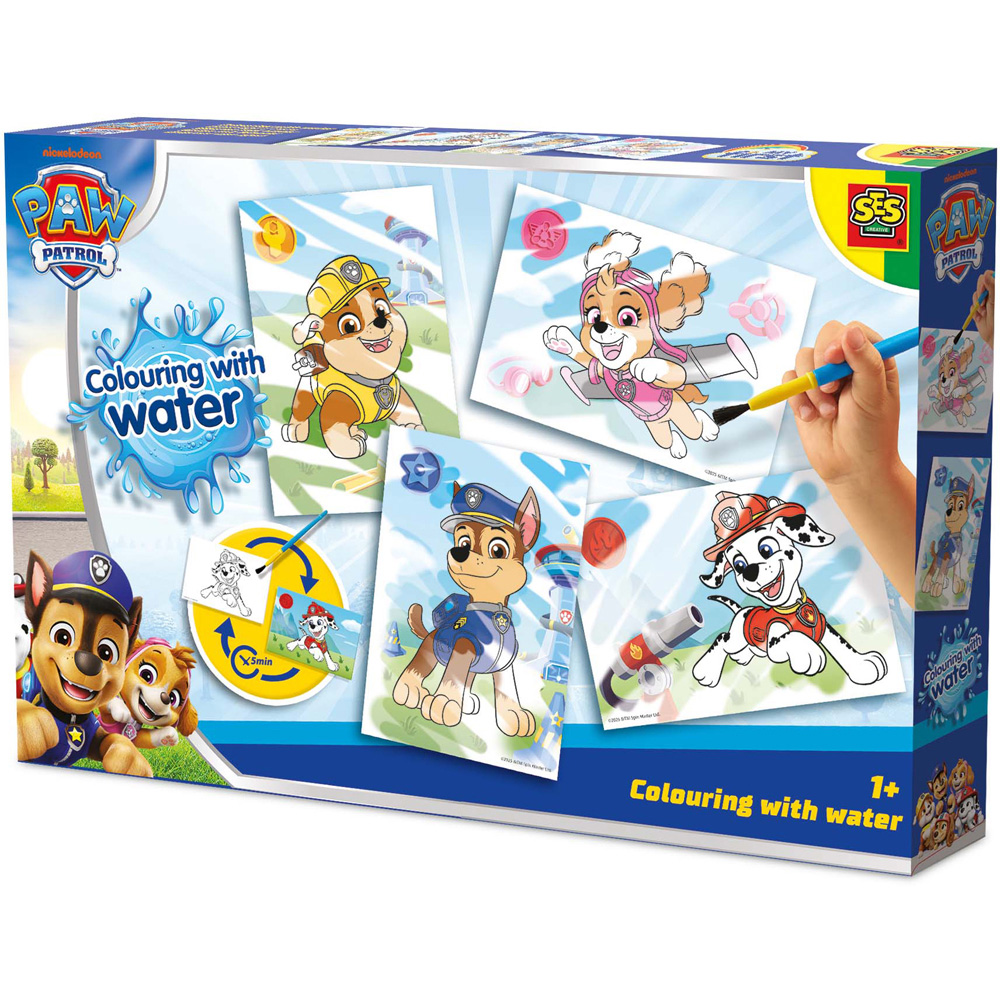 SES Creative Paw Patrol Colouring with Water Kit Image 1