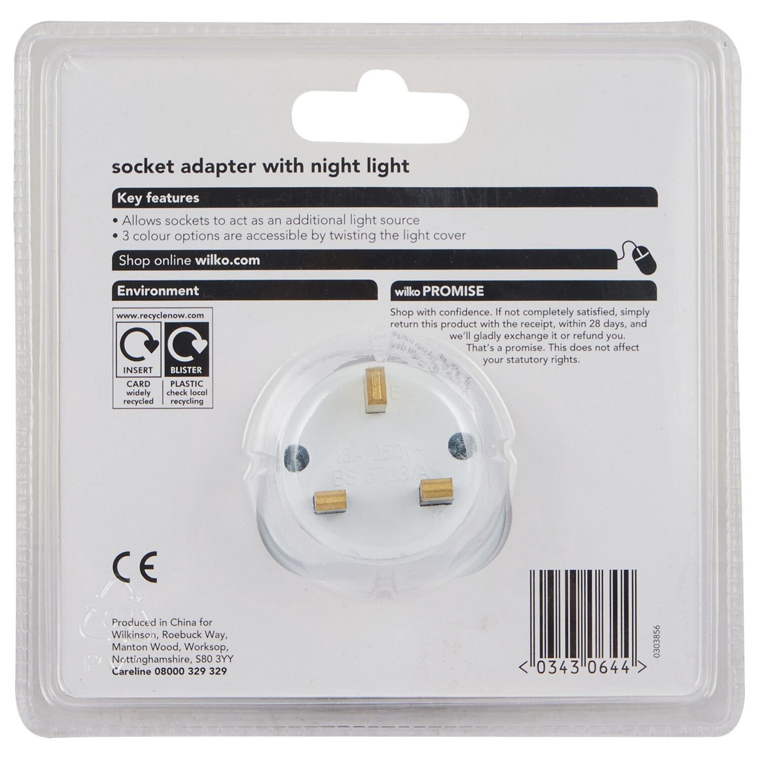 Wilko Socket Adapt With Light Image 2