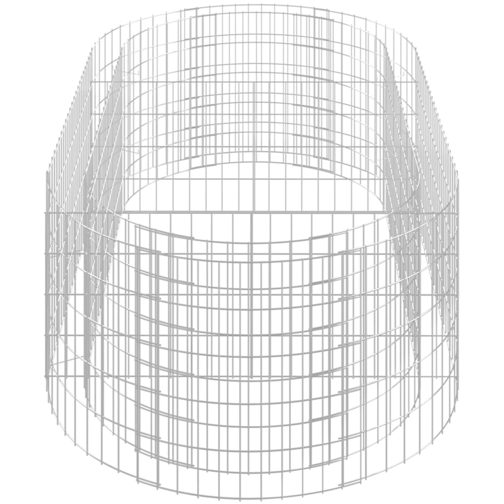vidaXL Silver Galvanised Iron Gabion Raised Bed 200 x 100 x 50cm Image 4