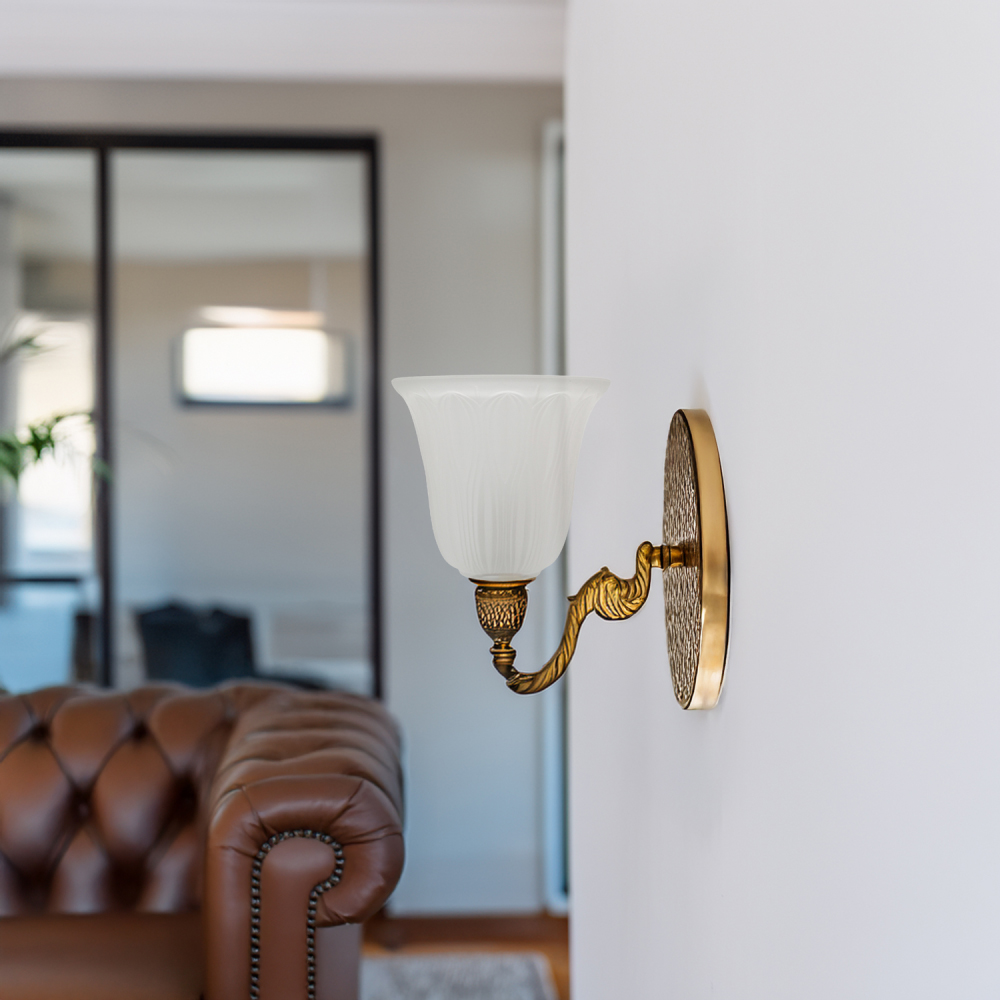 Happy Homewares Frosted Etched Glass Shade 2 Pack Image 2