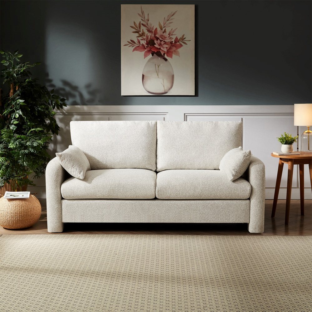 Artemis Home Shorewood 2 Seater Beige Textured Fabric Sofa Image 3