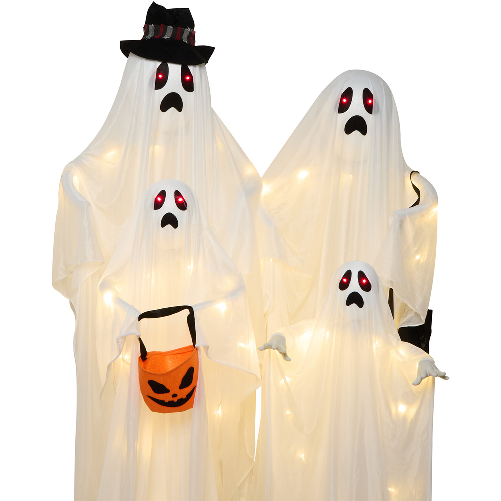 Standing Ghost Family Decoration White Image 3