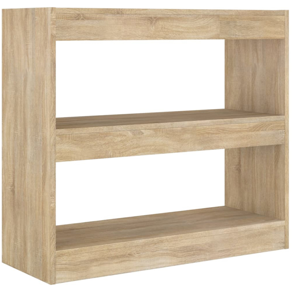 vidaXL 2 Shelf Sonoma Oak Bookcase Image 2