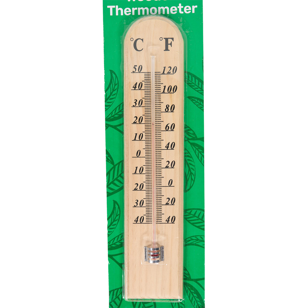 Wooden Temperature Thermometer Image 3