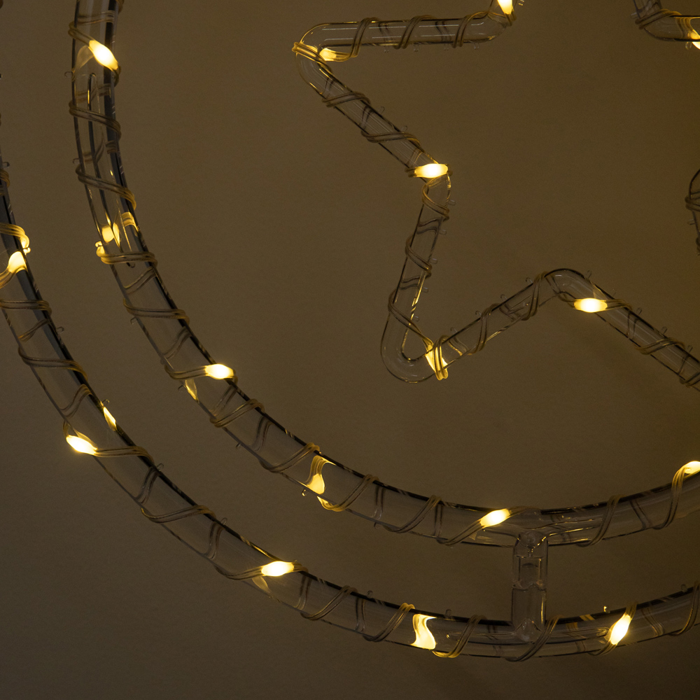 Samuel Alexander 45 Warm White LED Star Ring Hanging Christmas Decoration 34cm Image 7
