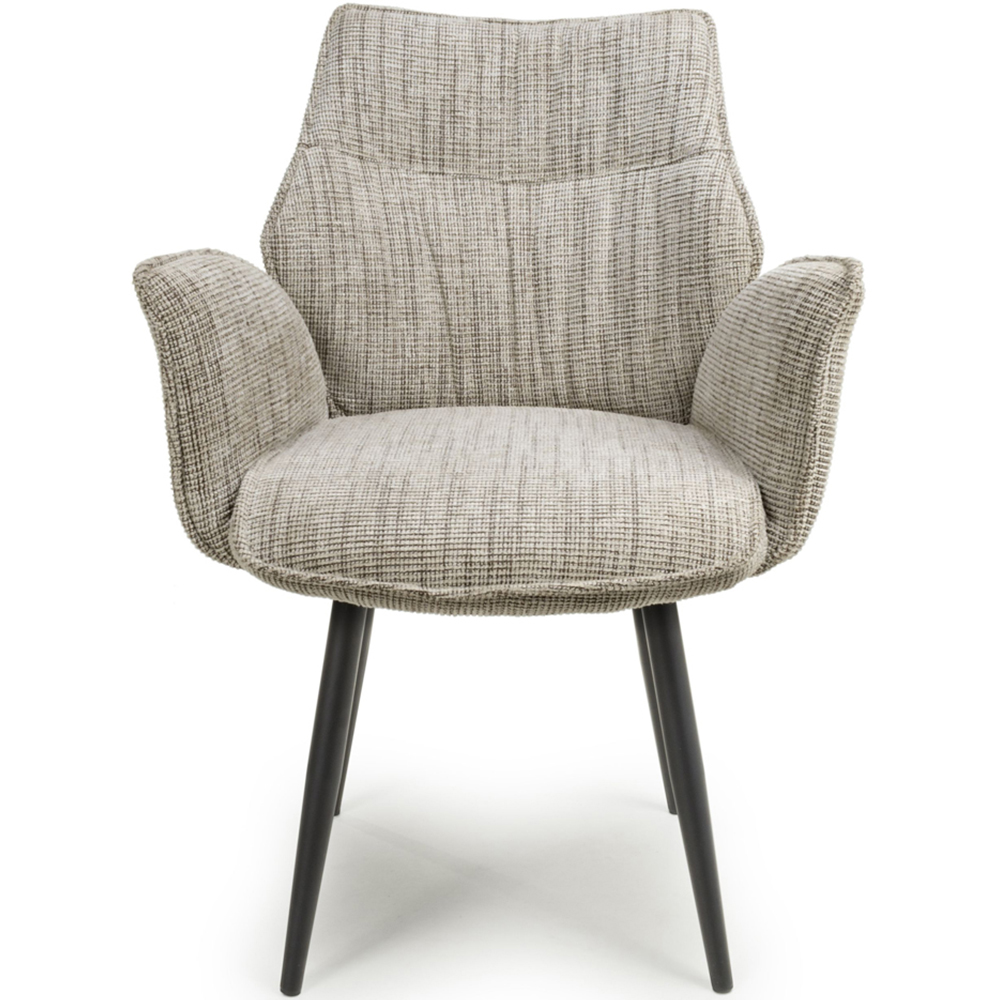 Baltimore Set of 2 Tweed Toffee Swivel Dining Chair Image 3