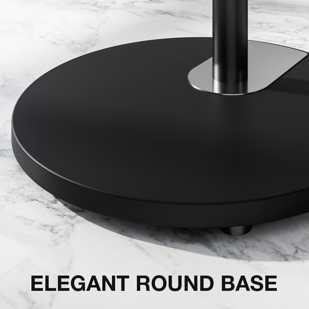 TTAP Black and Circular Base Floor Pedestal TV Stand Image 7