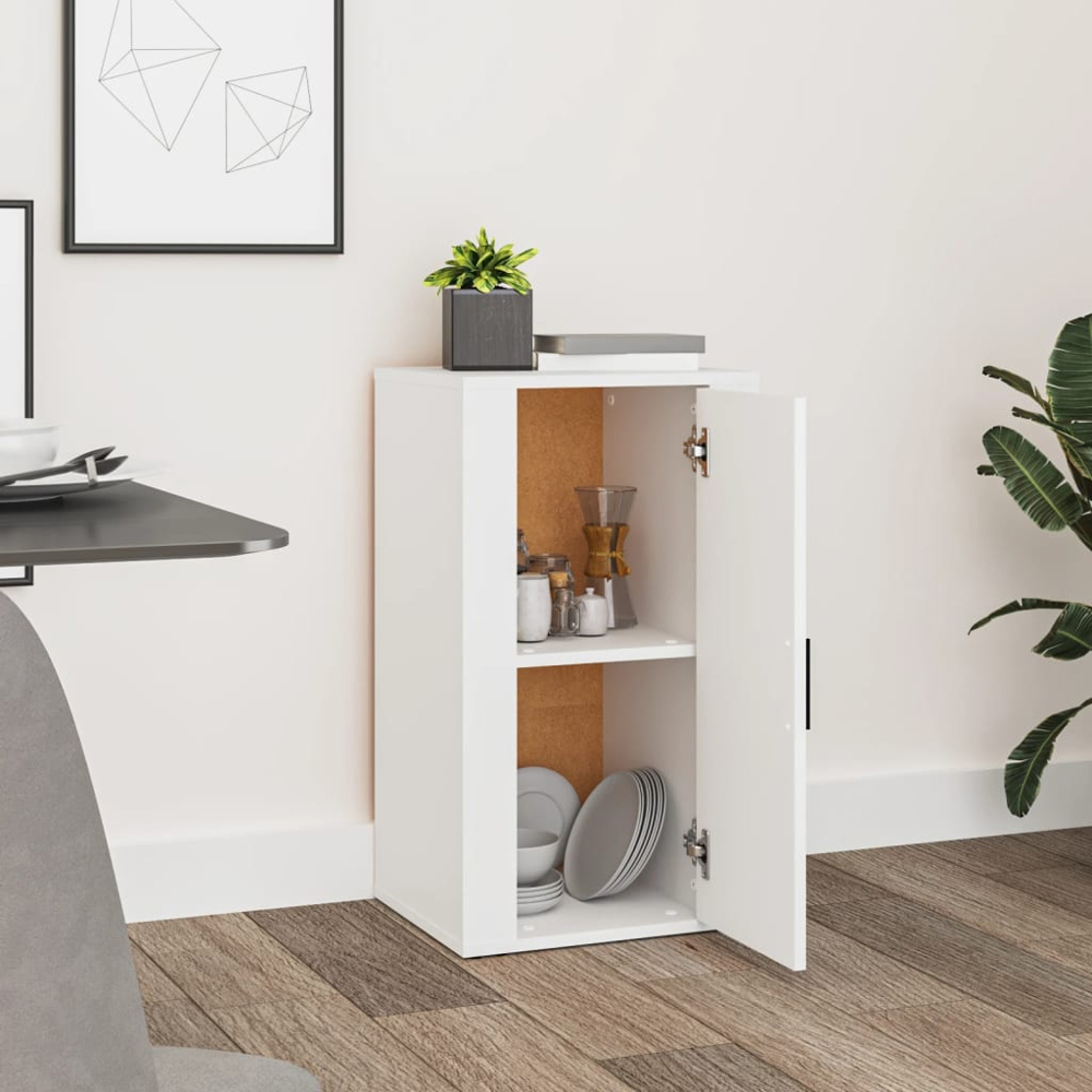 vidaXL Single Door White Sideboard Image 7