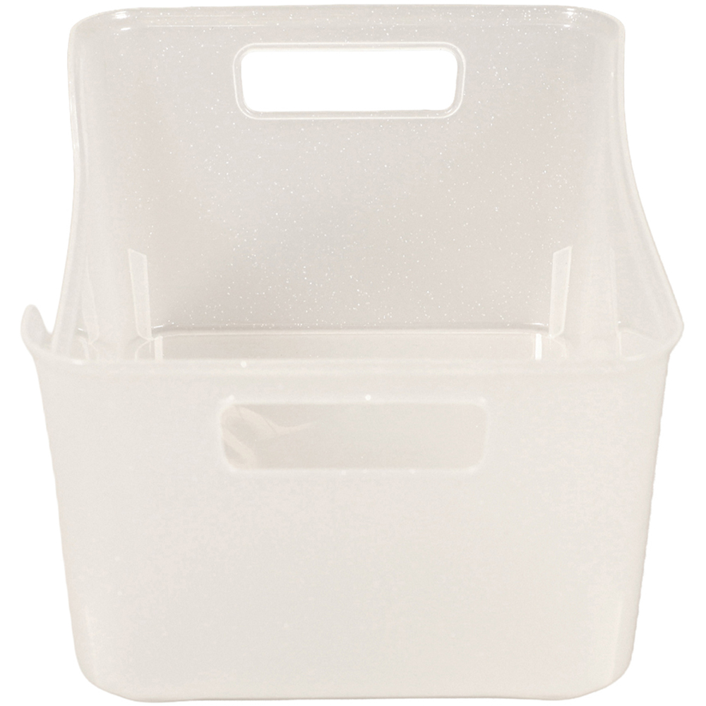Glitter Extra Large Storage Basket White Image 4