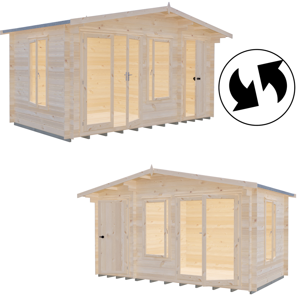 Shire Spalding 14 x 6ft Dual-Purpose Apex Garden Log Cabin with Integral Storage Image 6