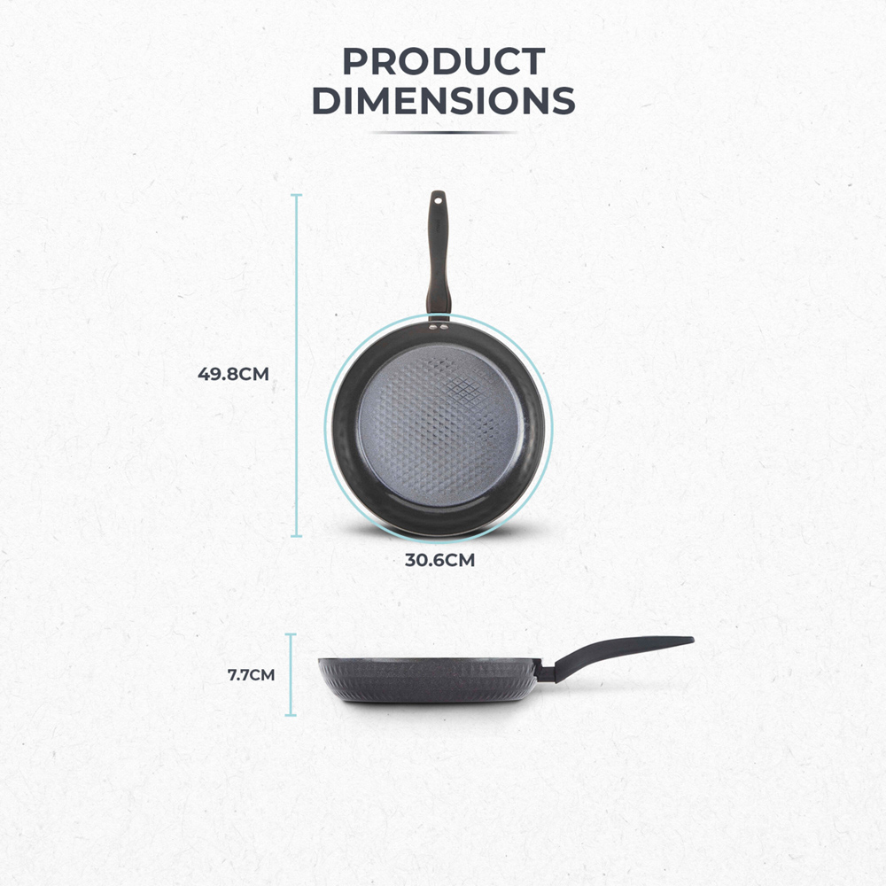 Tower Diamo 30cm Black Aluminium Non-Stick Frying Pan Image 9