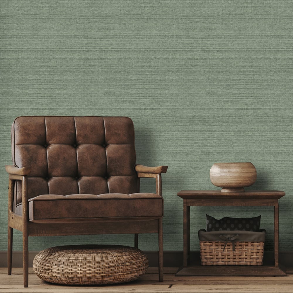 Arthouse Raffia Texture Green Wallpaper Image 2
