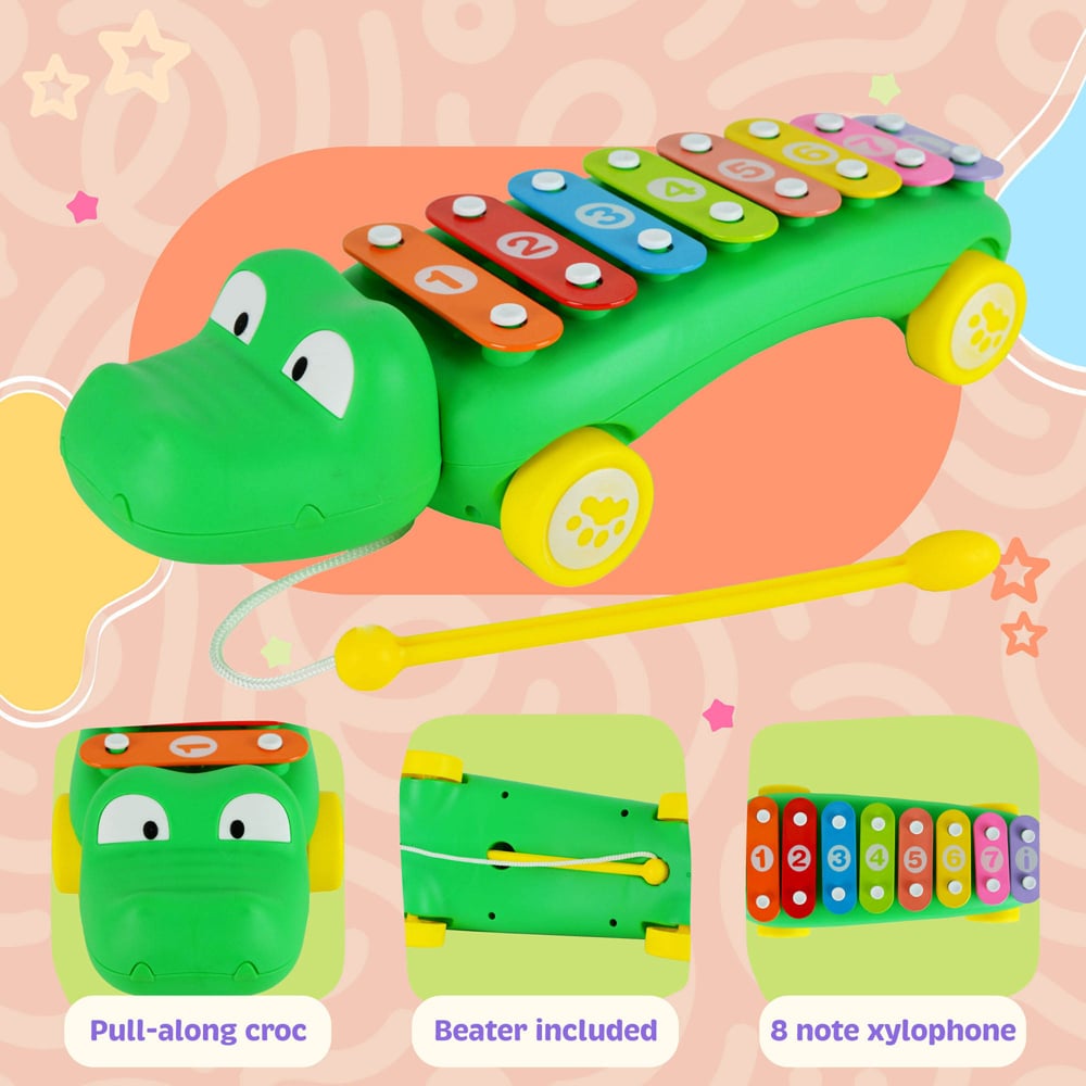 Little Star Crocodile Pull Along Xylophone Image 2