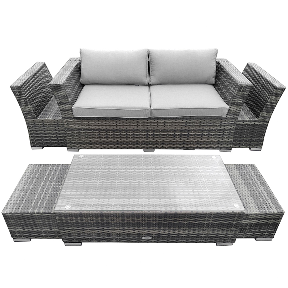 Charles Bentley St Tropez 6 Seater Rattan Effect Lounge Set Image 5