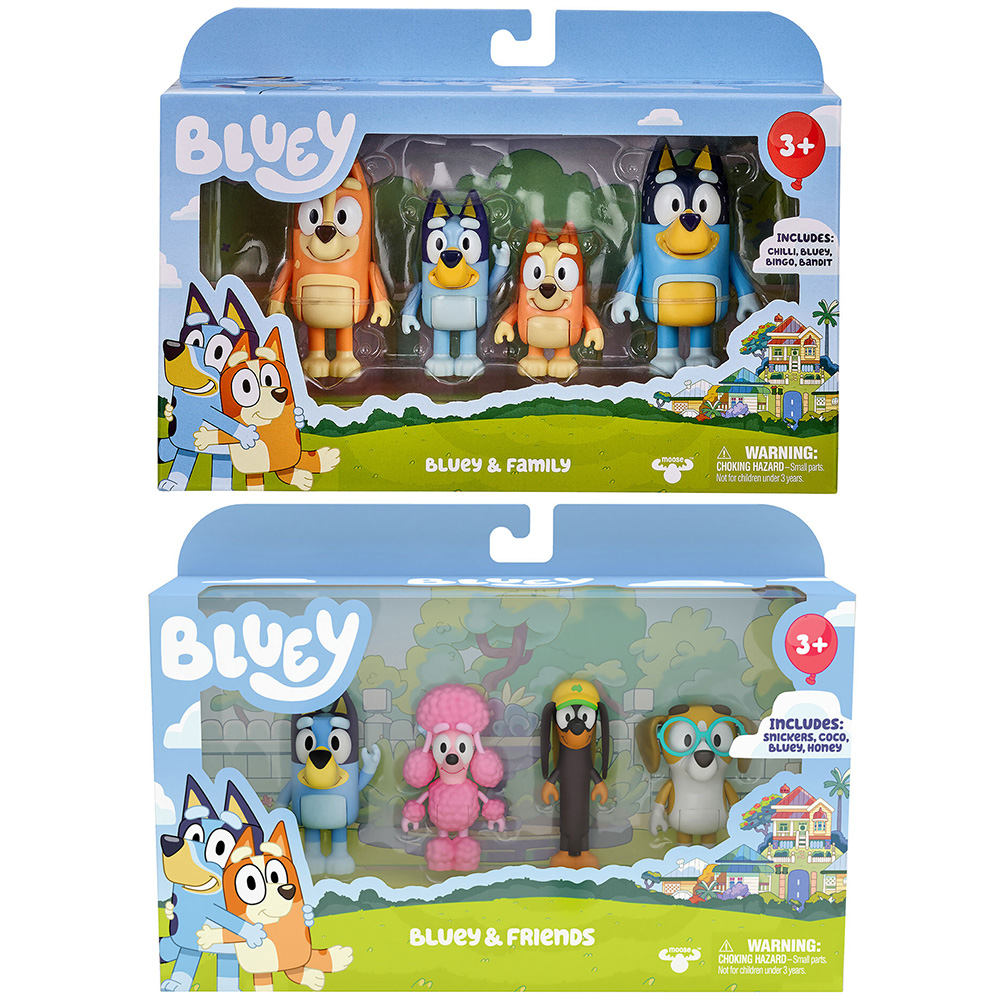 Single Bluey 4 Figure Playset in Assorted styles Image 1