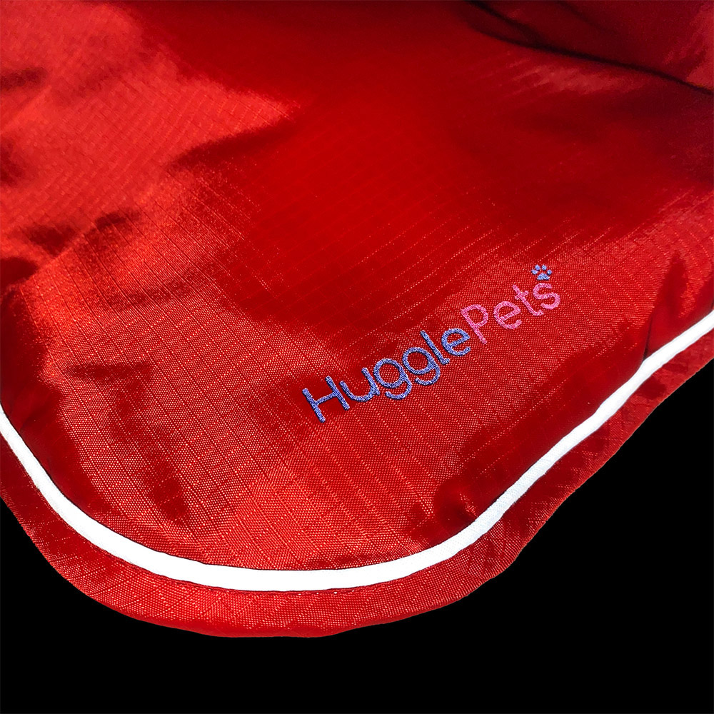 HugglePets Small Arctic Armour Waterproof Thermal Red Dog Coat Image 3