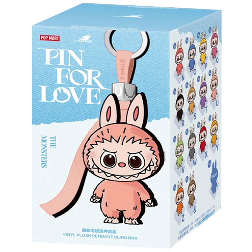 Pop Mart The Monsters Labubu Pin for Love N to Z Plush Blind Bag Single Box Image 1