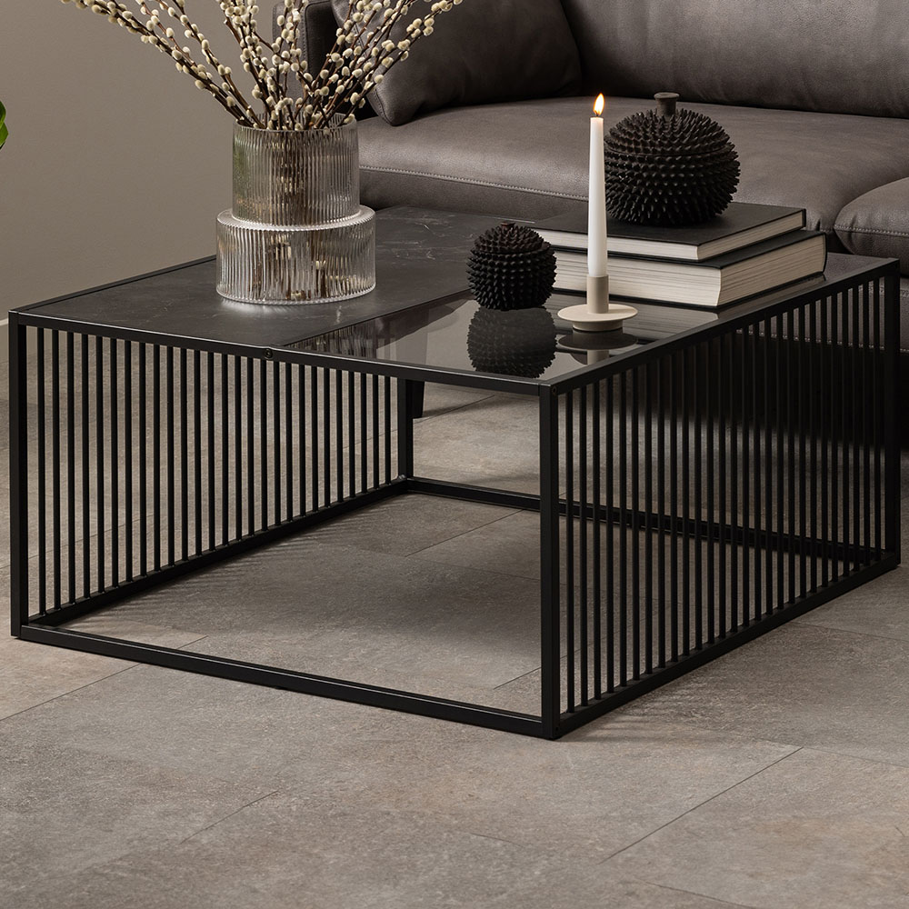 Florence Strington Black Square Coffee Table Image 1
