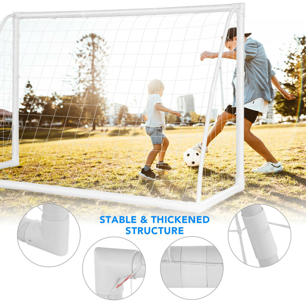 Costway Portable High Strength Netting Soccer Goal with PVC Frame Image 8