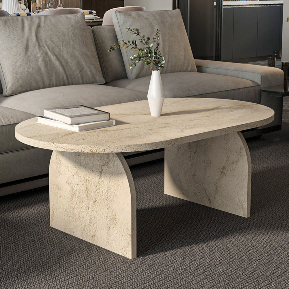 Decorotika Mono Travertine Coffee Table Image 1