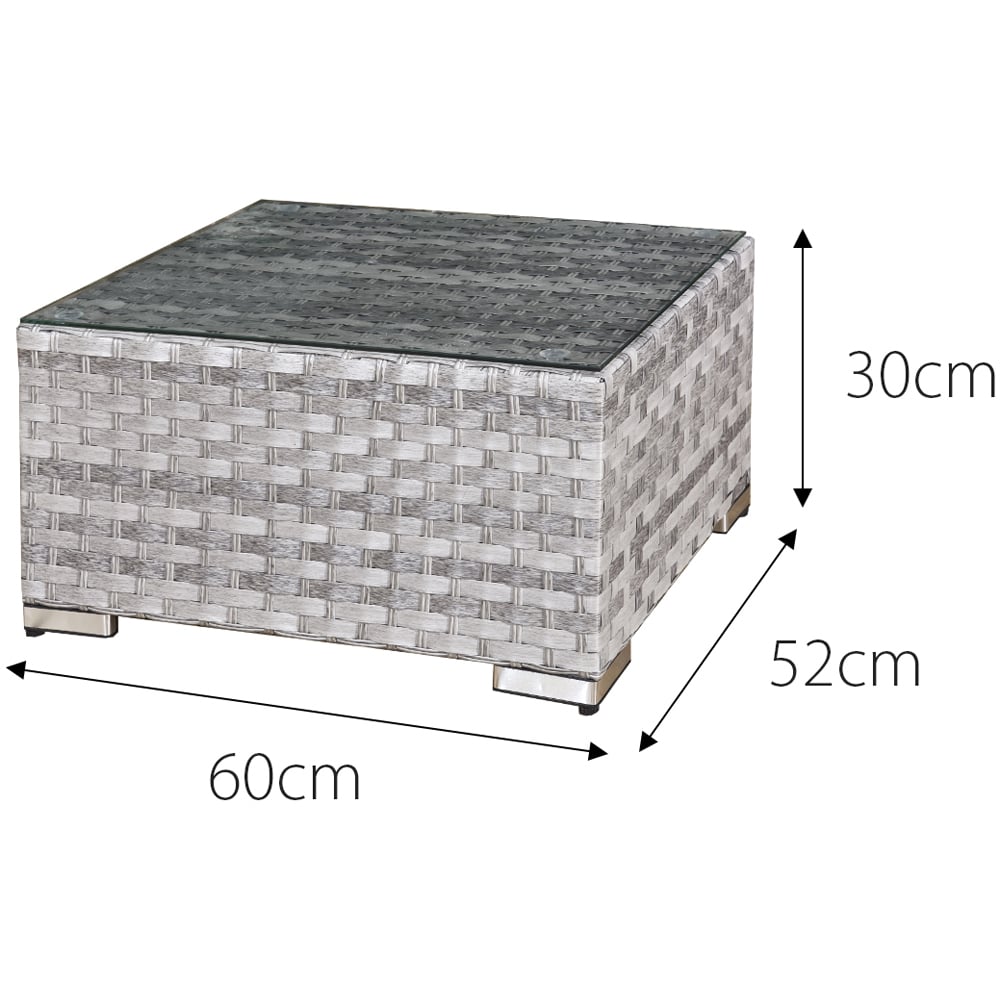 Oseasons Acorn 10 Seater Dove Grey Deluxe Rattan Modular Firepit Sofa Set Image 6