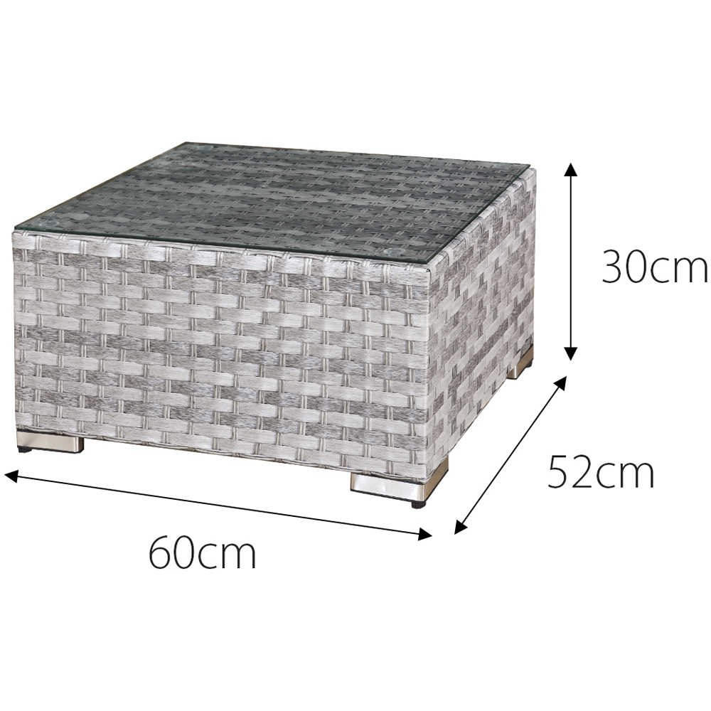 Oseasons Acorn 10 Seater Dove Grey Rattan Deluxe Sofa Set with Rising Firepit Image 6