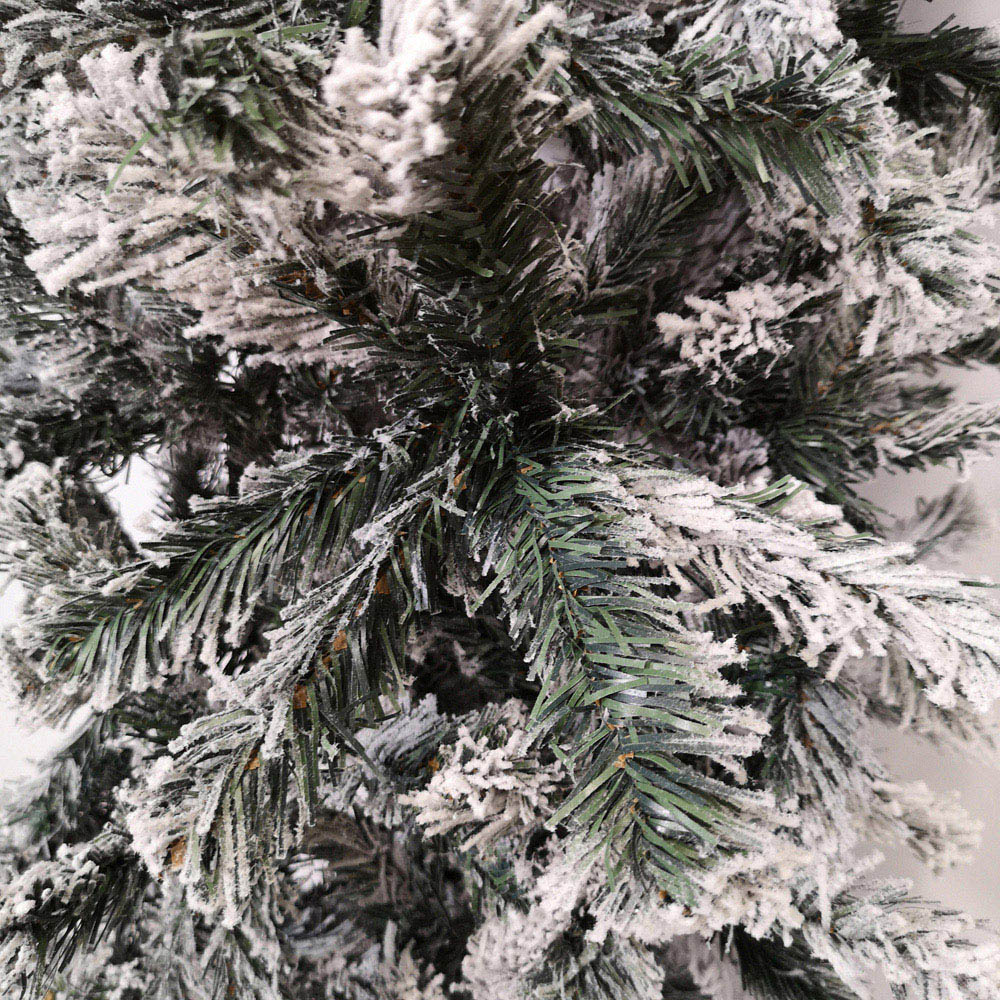 Samuel Alexander Green Flocked Indoor Christmas Tree Arch with Snow Tips 8ft Image 4