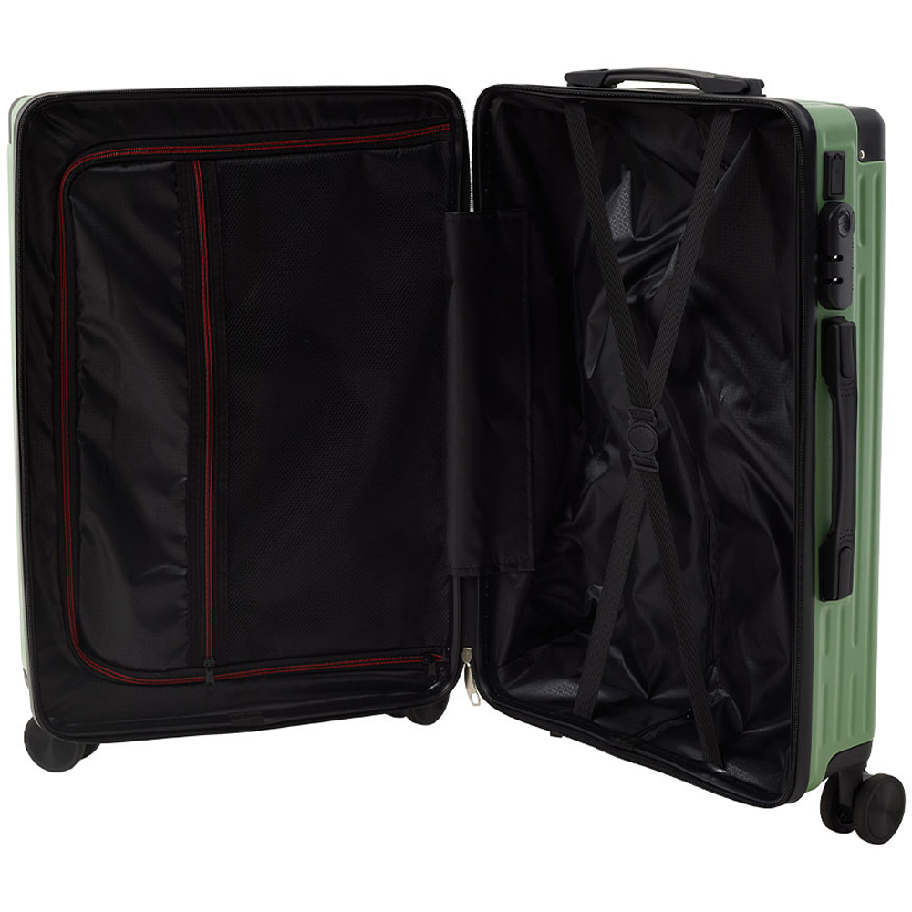 H&O Direct 22 inch Green Hard Shell Luggage Suitcase Image 3