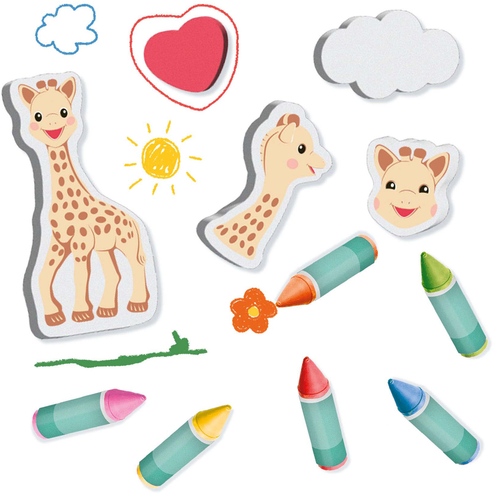 SES Creative Sophie La Girafe Bath Crayons with Shapes Activity Set Image 5